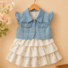 Sweet Denim Charm Baby Frock