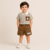 Cute Puppy Pocket Polo & Shorts Set