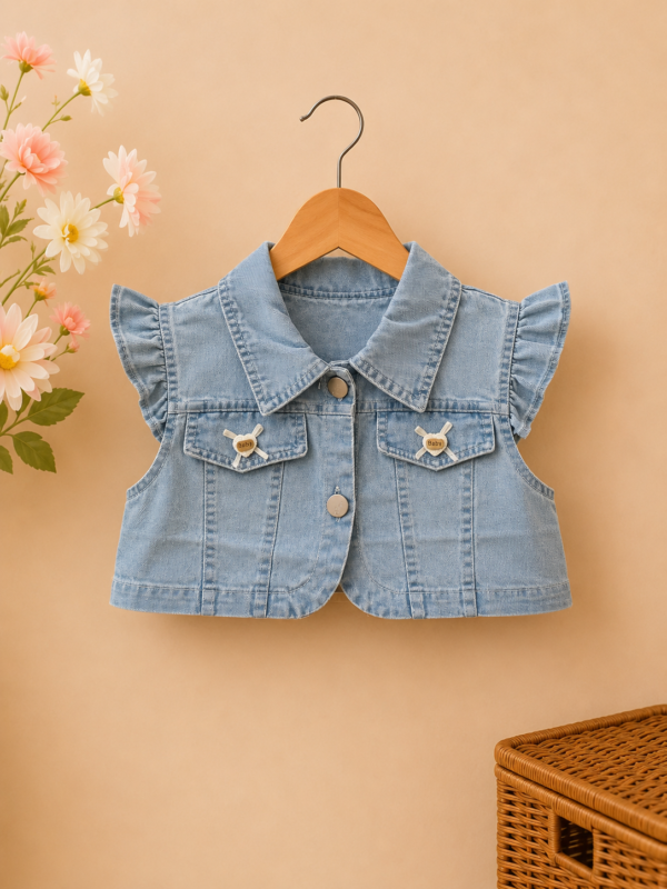 Sweet Denim Charm Baby Frock