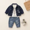 Cool Kid Energy — Navy Jacket Set for Boys