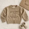 Hello Rabbit Embroidered Knit Sweater
