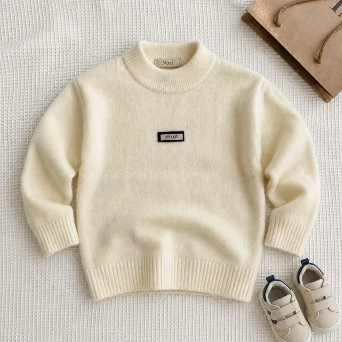 Boys Label Patch Knit Sweater