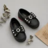 Pearl Bow Flower Loafers — Slip-On Dress
