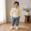 Baby Girls Kitty Applique Hooded Windbreaker 3-Piece Set