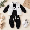 Boys’ 3-Piece Tracksuit — Sweatshirt, Puffer Vest Red|Black