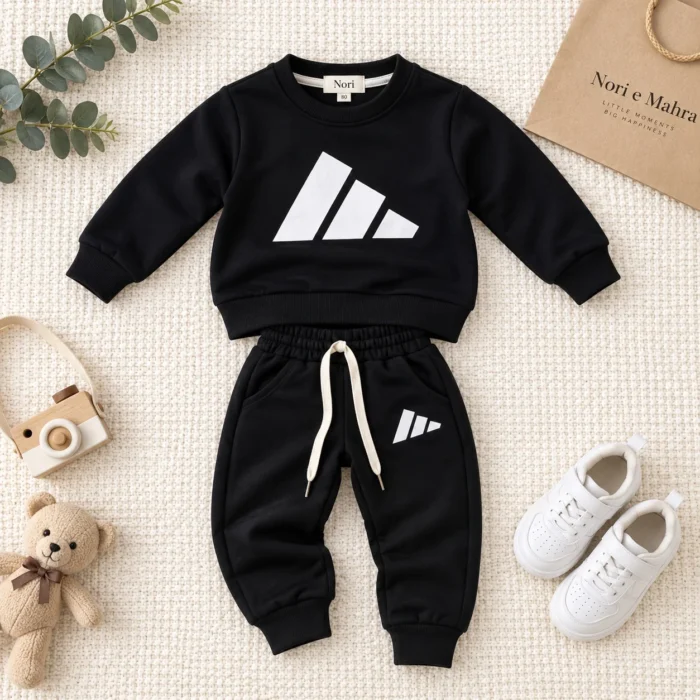 Boys’ 3-Piece Tracksuit — Sweatshirt, Puffer Vest Red|Black