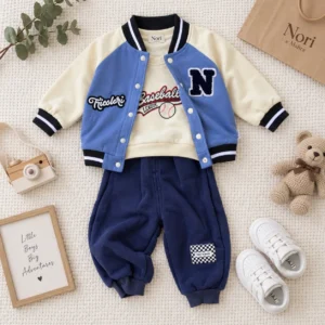 Boys Varsity Jacket 3-Piece Set