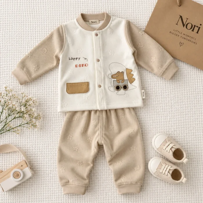 Boys’ Dinosaur Ribbed 2-Piece Set