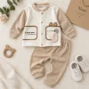 Boys’ Waffle-Knit Character Jacket Set