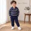 Boys’ Navy Striped Knit Sweater & Pants