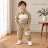 Boys’ Contrast-Stripe Sweatshirt Set