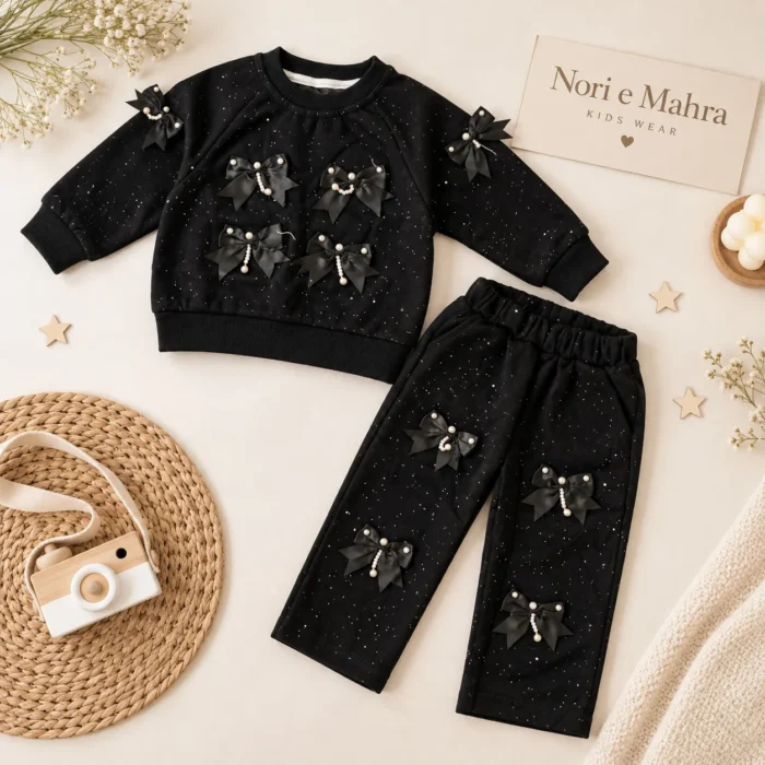 Girls’ Bow-Detail Sweatshirt & Trousers