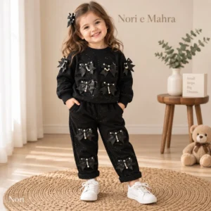 Girls’ Bow-Detail Sweatshirt & Trousers