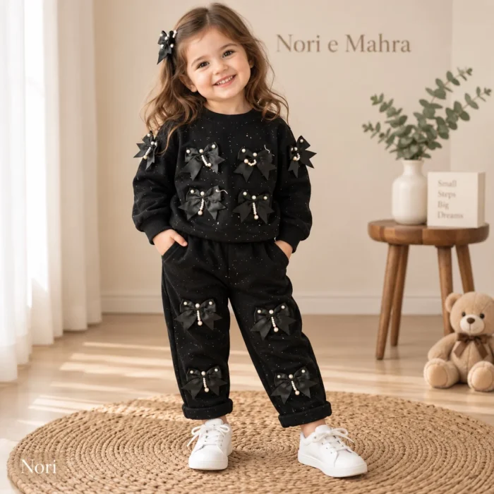 Girls’ Bow-Detail Sweatshirt & Trousers