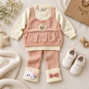 girls-blush-pink-knit-pinafore-set-flatlay(1) Girls’ Blush Pink Knit Pinafore Set