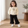 Girls’ Faux-Fur Sweater & Flare Pants Set