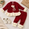 Girls’ Cable-Knit Tie Dress Set