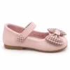 Girls’ Plaid Bow Mary Jane Shoes — Pink, Beige & Cream