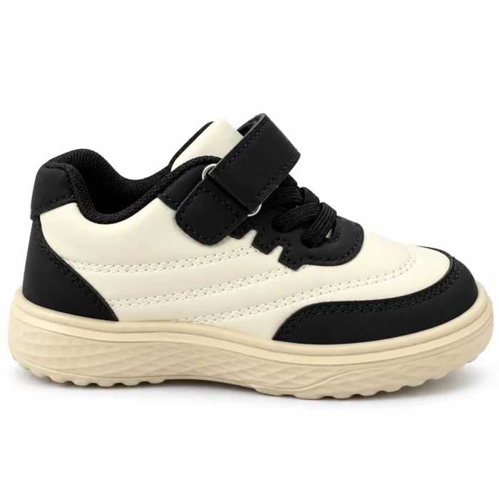 Boys’ Velcro Sneakers, Chunky Sole | Brown & Black