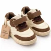 Boys’ Velcro Sneakers, Chunky Sole | Brown & Black
