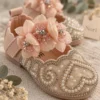 Girls’ Pearl & Crystal Floral Mary Jane Shoes