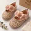 Girls’ Pearl & Crystal Floral Mary Jane Shoes