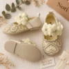 Girls’ Pearl & Crystal Floral Mary Jane Shoes